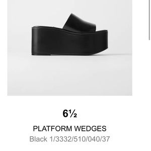 Zara Black Platform Shoes
